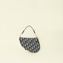 Christian Dior Navy Blue Oblique Saddle Mini Bag