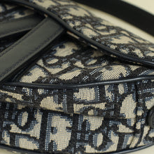Christian Dior Navy Blue Oblique Saddle Mini Bag