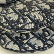 Christian Dior Navy Blue Oblique Saddle Mini Bag