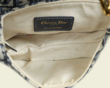 Christian Dior Navy Blue Oblique Saddle Mini Bag