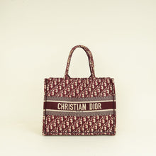 Christian Dior Burgundy Oblique Book Tote Medium Bag