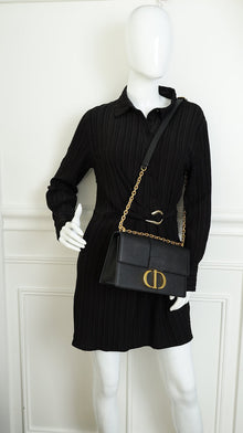 Christian Dior Black 30 Montaigne Chain Shoulder Bag