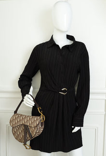 Christian Dior Brown Oblique Saddle Medium Bag