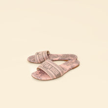 Christian Dior Light Pink Toile De Jouy Motif Dway Slide Mules 39.5