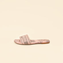 Christian Dior Light Pink Toile De Jouy Motif Dway Slide Mules 39.5