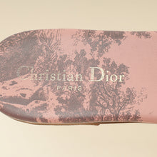 Christian Dior Light Pink Toile De Jouy Motif Dway Slide Mules 39.5