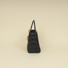Christian Dior Black Lady Dior Medium Bag