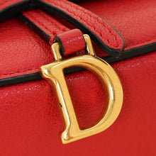 Christian Dior Red Mini Saddle Shoulder Strap Pouch