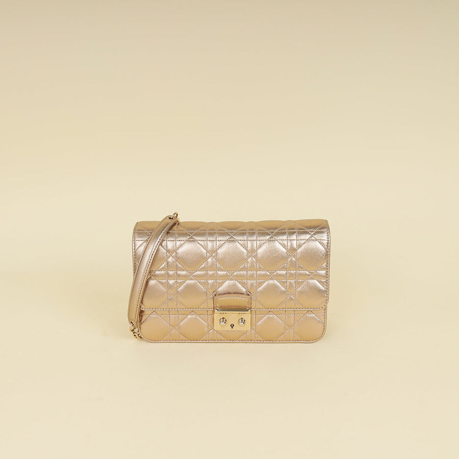 Christian Dior Metallic Bronze Miss Dior Promenade Pouch