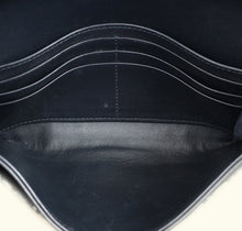 Christian Dior Navy Blue Oblique Small Saddle Pouch with Chain