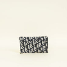 Christian Dior Navy Blue Oblique Small Saddle Pouch with Chain