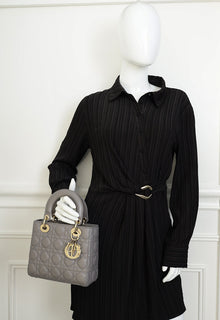Christian Dior Grey Lady Dior My ABCDior Small Bag