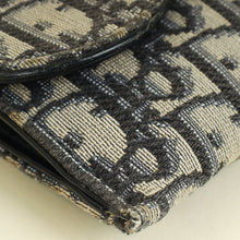 Christian Dior Blue Oblique Saddle Wallet on Chain