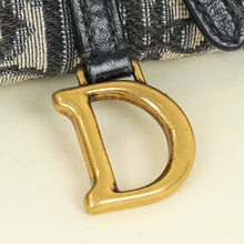 Christian Dior Blue Oblique Saddle Wallet on Chain