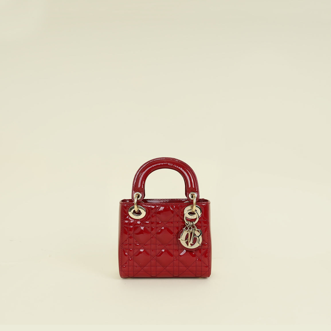 Christian Dior Cherry Red Lady Mini Dior Chain Bag
