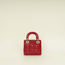 Christian Dior Cherry Red Lady Mini Dior Chain Bag
