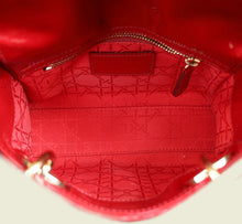 Christian Dior Cherry Red Lady Mini Dior Chain Bag