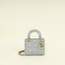 Christian Dior Grey Lady Mini Dior Chain Bag