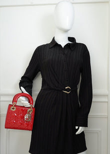 Christian Dior Red Lady Dior Mini Strap Bag