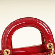 Christian Dior Cherry Red Mini Chain Lady Dior Bag