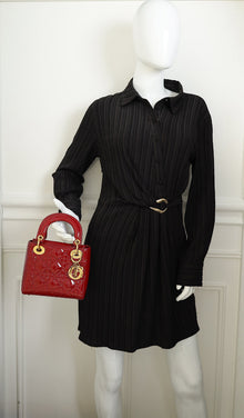 Christian Dior Cherry Red Mini Chain Lady Dior Bag