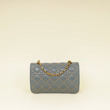 Christian Dior Bluish Grey Cannage Studded DiorAddict Flap Bag