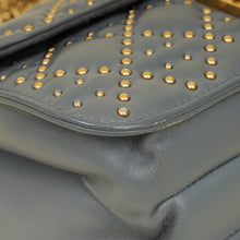 Christian Dior Bluish Grey Cannage Studded DiorAddict Flap Bag