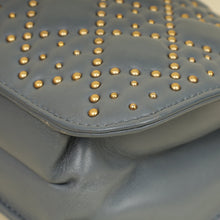 Christian Dior Bluish Grey Cannage Studded DiorAddict Flap Bag
