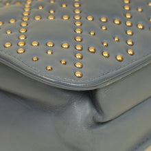 Christian Dior Bluish Grey Cannage Studded DiorAddict Flap Bag