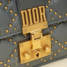 Christian Dior Bluish Grey Cannage Studded DiorAddict Flap Bag