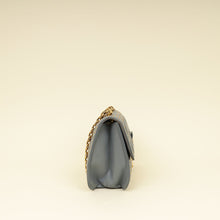Christian Dior Bluish Grey Cannage Studded DiorAddict Flap Bag