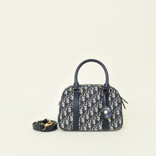 Christian Dior Blue Oblique D-Vibe Medium Bowling Bag