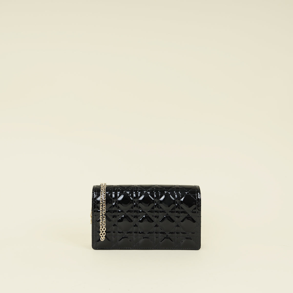 Christian Dior Black Lady Dior Chain Pouch