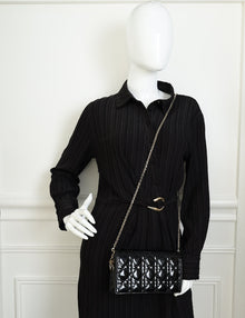 Christian Dior Black Lady Dior Chain Pouch