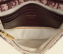 Christian Dior Burgundy Oblique Saddle Chain Pouch