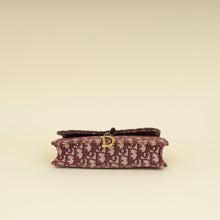 Christian Dior Burgundy Oblique Saddle Chain Pouch