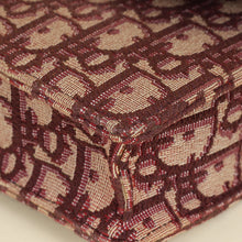 Christian Dior Burgundy Oblique Saddle Chain Pouch