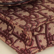 Christian Dior Burgundy Oblique Saddle Chain Pouch