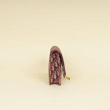 Christian Dior Burgundy Oblique Saddle Chain Pouch