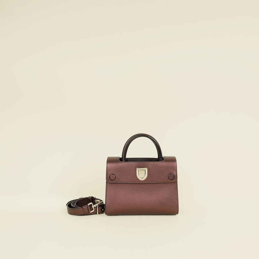 Christian Dior Metallic Brown Diorever Top Handle Mini Bag