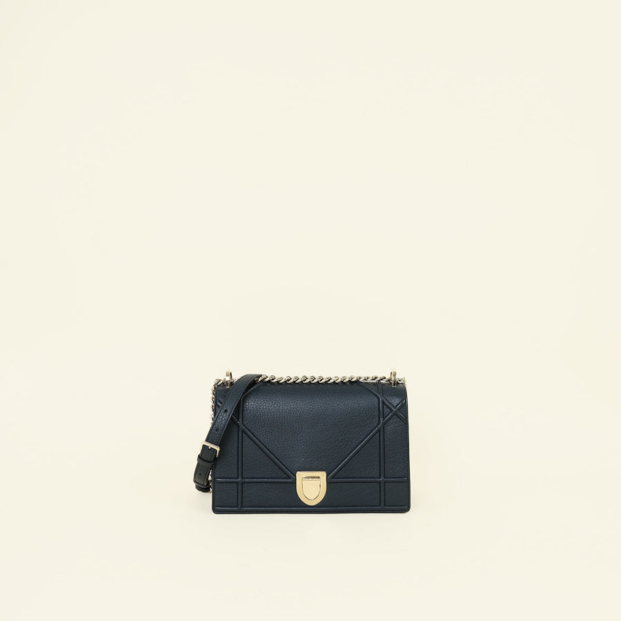 Christian Dior Dark Petrol Blue Medium Diorama Flap Shoulder Bag
