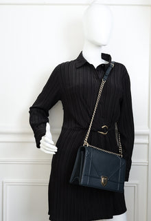 Christian Dior Dark Petrol Blue Medium Diorama Flap Shoulder Bag