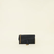 Christian Dior Black Saddle Wallet on Chain