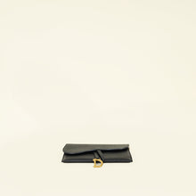 Christian Dior Black Saddle Wallet on Chain