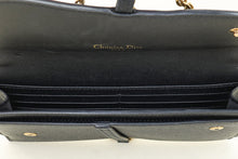 Christian Dior Black Saddle Wallet on Chain