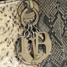 Christian Dior Bicolor Python Lady Dior Large Bag