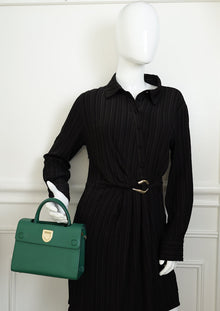 Christian Dior Green Diorever Top Handle Small Bag