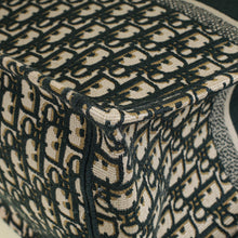 Christian Dior Dark Green Oblique w/ "ALANOUD" Embroidery Book Tote Large Bag