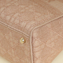 Christian Dior Pink Embroidered Lady D-Lite Large Bag