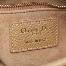 Christian Dior Metallic Beige Embossed Lizard Lady Dior Mini Bag